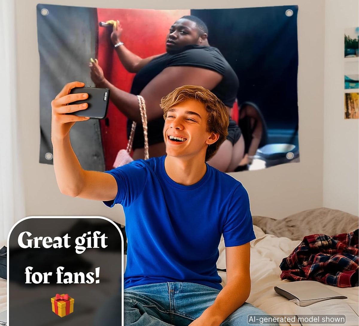 3x5 ft Funny Man in Tight Underwear Meme Flag – College Party Banner
