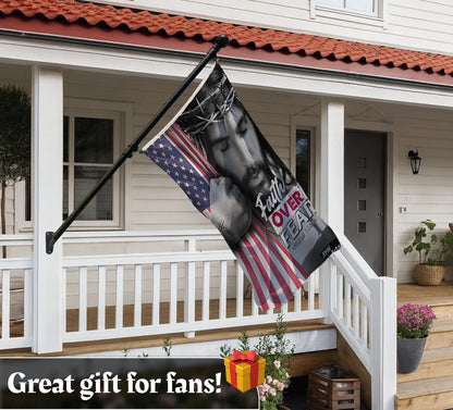 3x5 Feet Faith Over Fear Polyester Flag with 2 Brass Grommets - American Single Sided Flags for Outside or Inside - Decorations Flag Banner