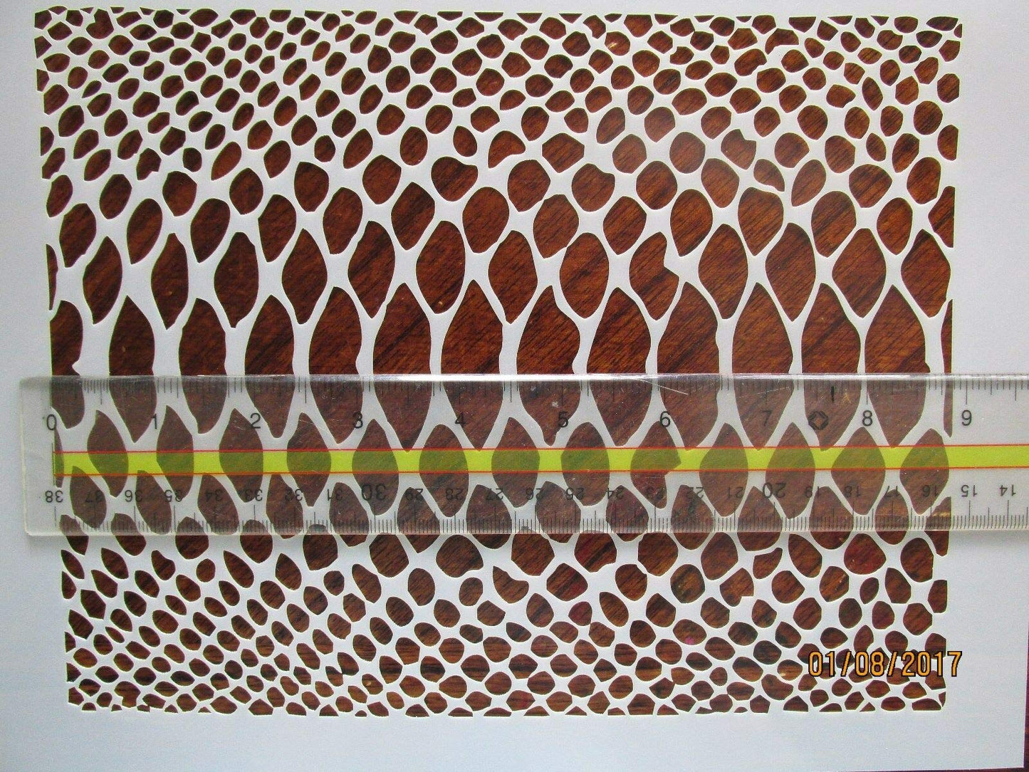 Ulveol Snake Skin Camo Logo Stencil Reusable 10 mm Mylar Laser Cut Stencil Arts and Crafts Material Scrapbooking for Airbrush Painting Drawing