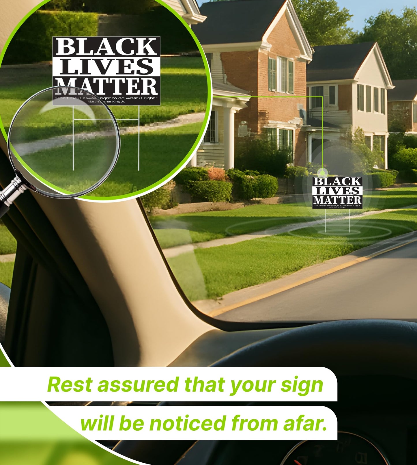 Black Lives Matter Yard Sign - In This House We Believe Yard Double sided Sign 12" x 18" inches - Corrugated Plastic with H Metal Stake