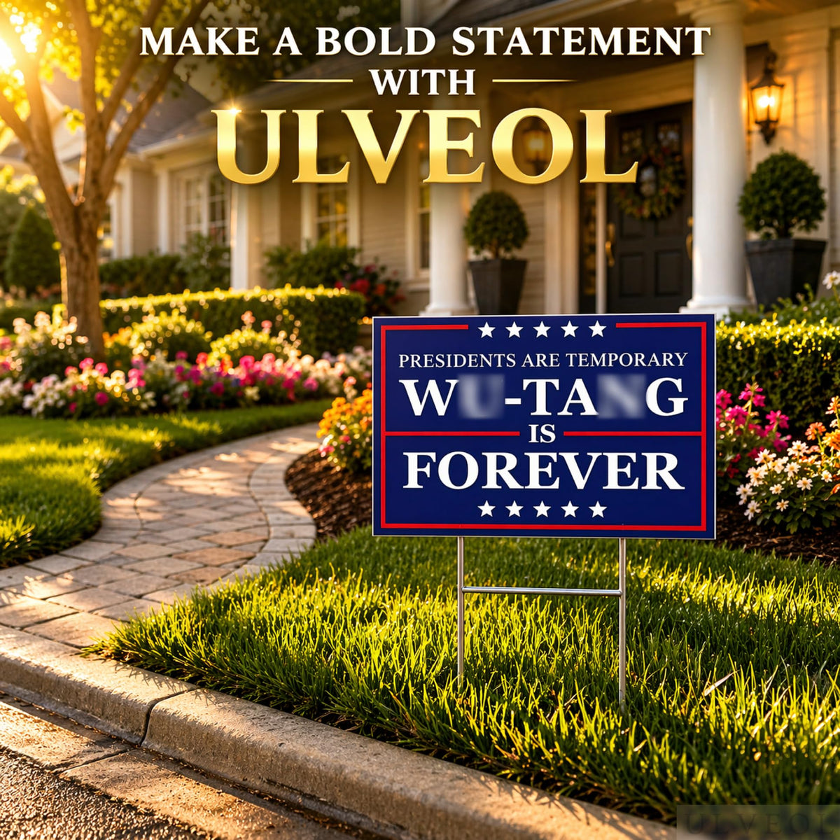12x17.95 in Presidents Are Temporary Yard Sign – Double-Sided Patriotic Lawn Sign with Metal Stakes