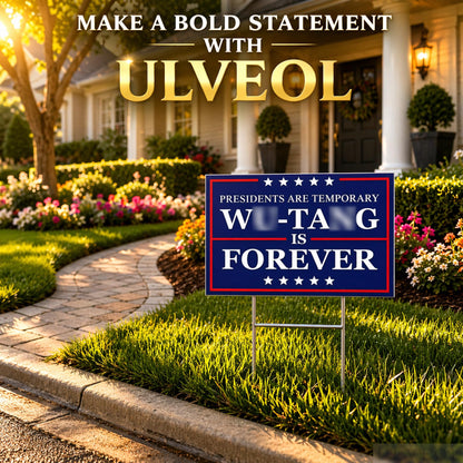 12x17.95 in Presidents Are Temporary Yard Sign – Double-Sided Patriotic Lawn Sign with Metal Stakes