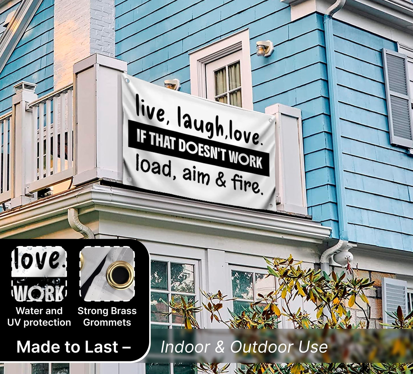 3x5 Feet Meme Flag with Quote "If That Doesn't Work" with Four Brass Grommets - Single Sided College Dorm Posters for Guys Decoration