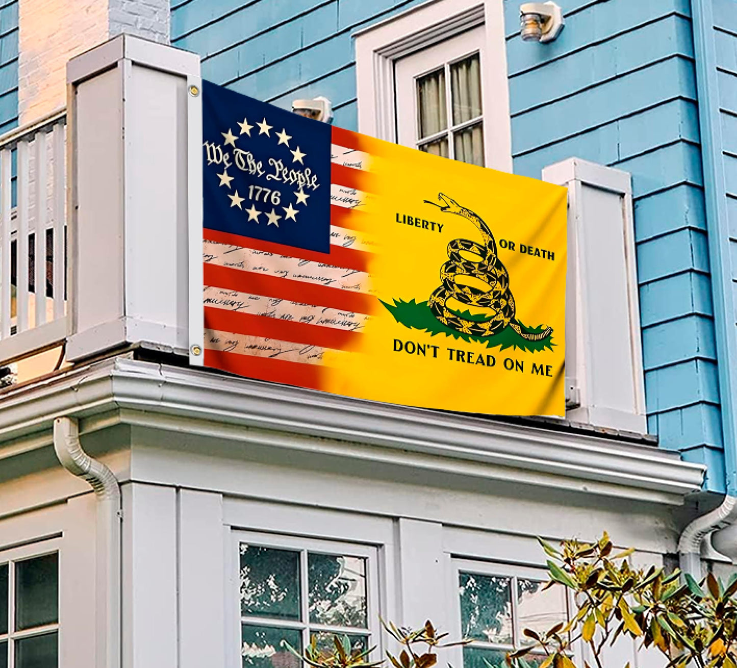 3x5 Ft Dont Tread on Me Flag - We The People 1776 American Single Sided Flags with 2 Grommets for Outside/Inside - House Yard Holiday Decor Banner