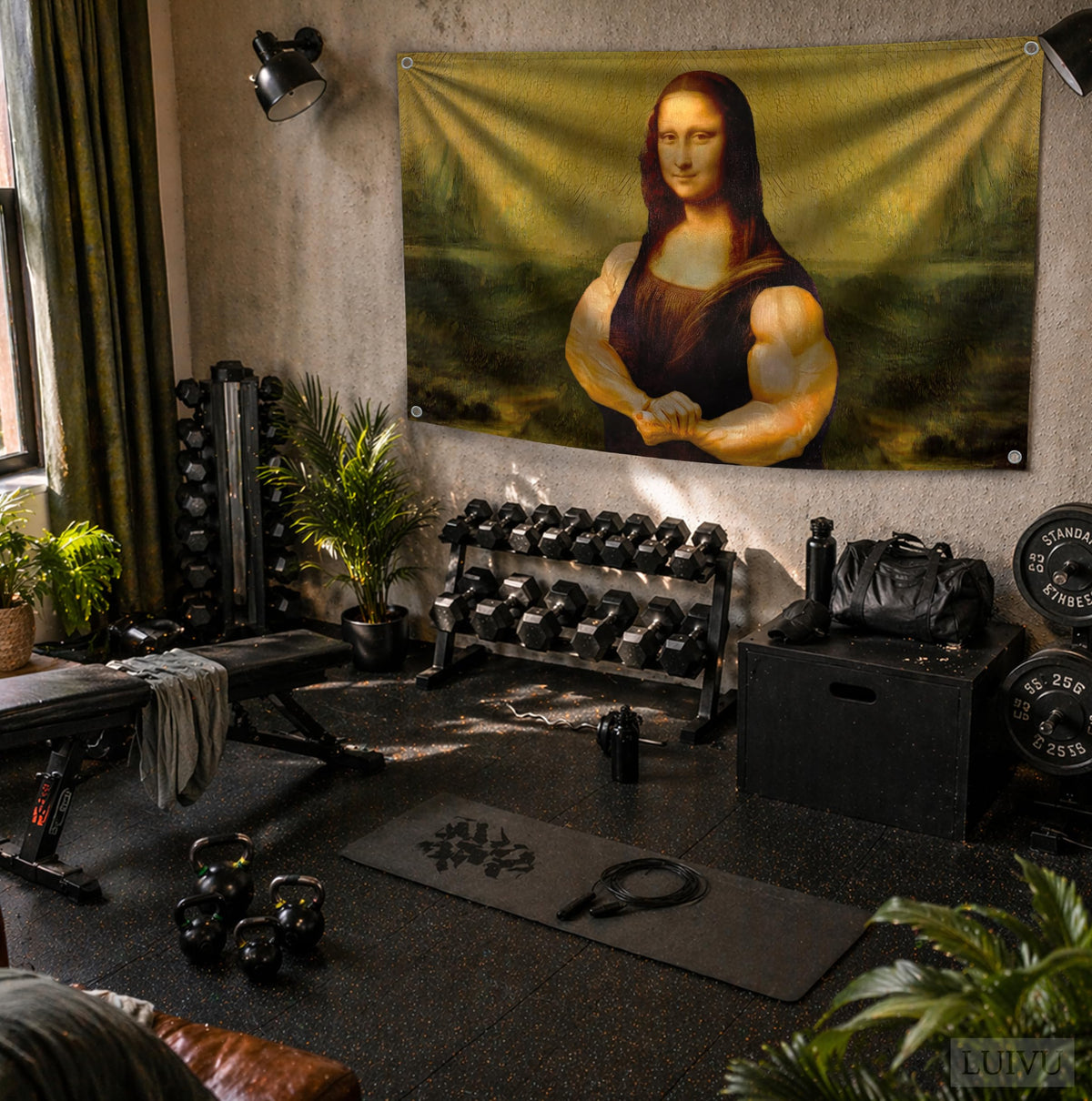3x5 ft Funny Mona Lisa Meme Flag – Dorm & Man Cave Wall Banner
