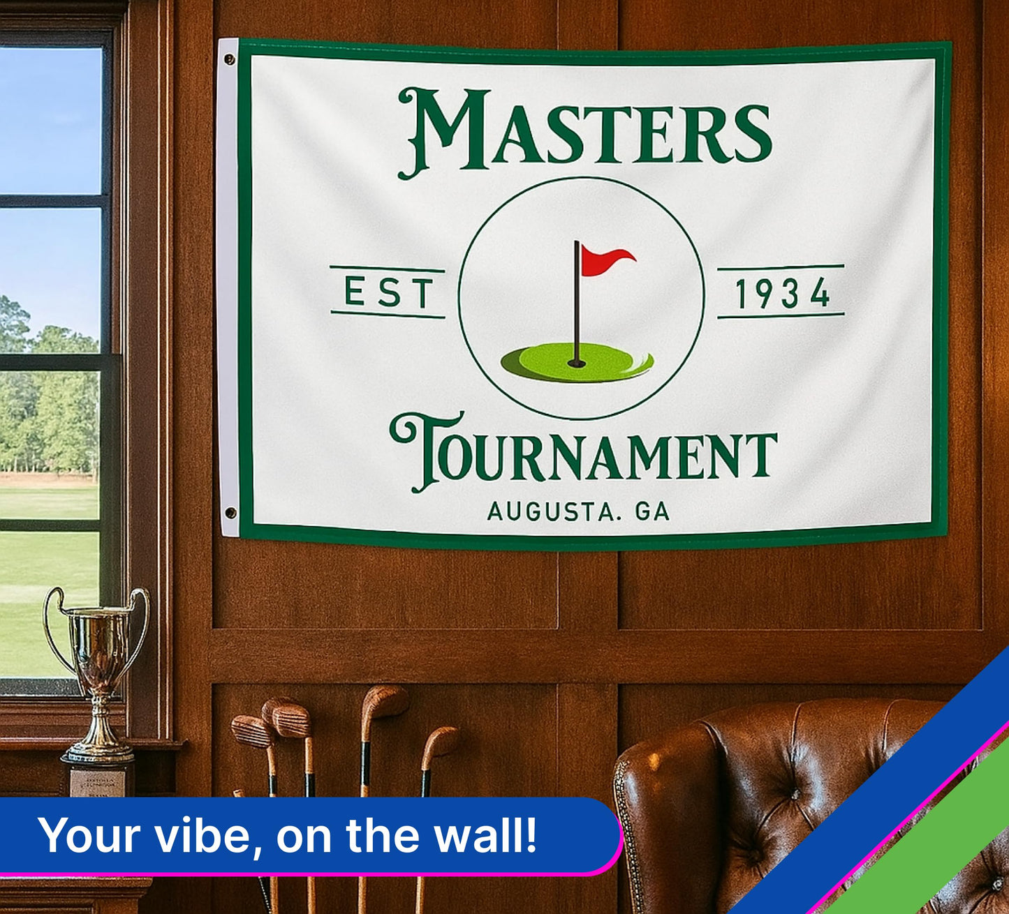3x5 Ft Golf Sports Polyester Flag Banner with 2 Grommets - Man Cave Party Garden House Outdoor - Golf Sports Tournament Augusta Single Sided Flags