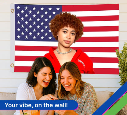 3x5 Ft Ice Rapper Spice Polyester Flag with 2 Grommets - Fun Tapestry Cool Wall Single Sided Flags for Decor College Dorm Room Guys