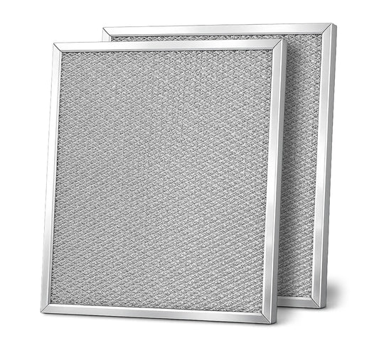 Set of 2 Aluminum Range Hood Filters 8 1/4” x 10”x 0.09"Th - Grease Filters for Range Hood - Camper Metal Tiny House - Hoods Stove Vent Filter
