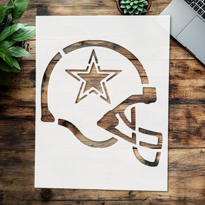 Reusable Sturdy Stencil Sheet Craft DIY Football Helmet 8.5" x 11" Custom Stencil