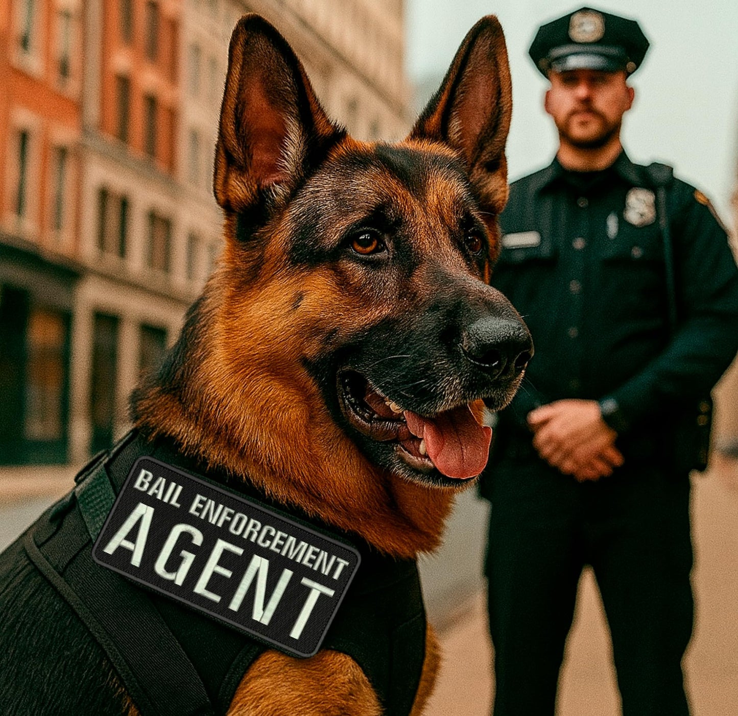 Set of 2 Bail Patches for Enforcement Agent 4x10 and 2x5 Inches - Black and Silver Patch with Hook On Back - Quality Embroidery Patches for Jacke
