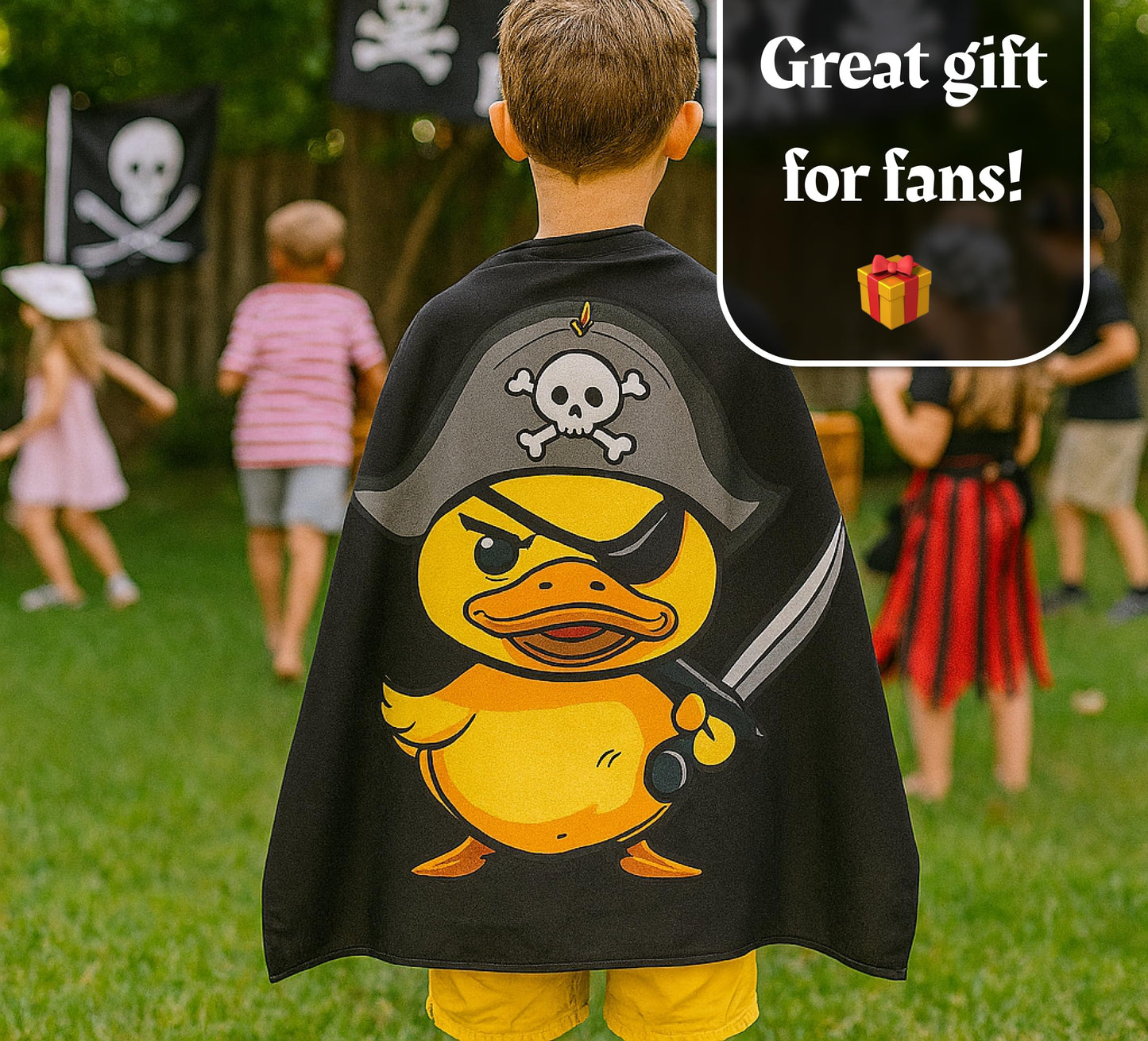 3x5 Feet Pirate Rubber Duck Polyester Flag with Two Brass Grommets - Outside Garden Yard Banner Viking Flag Outdoor Single Sided