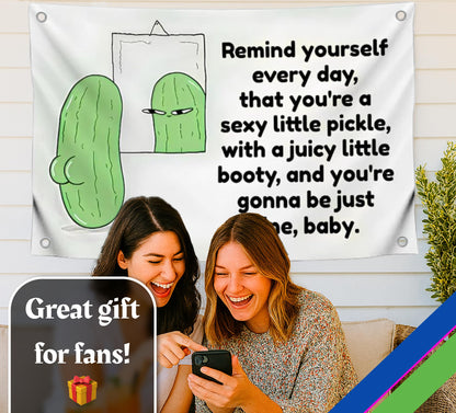 3x5 Feet Meme Flag with Quote "Remind Yourself Every Day" with Four Brass Grommets - Single Sided Cool Funny Flags for College Dorm
