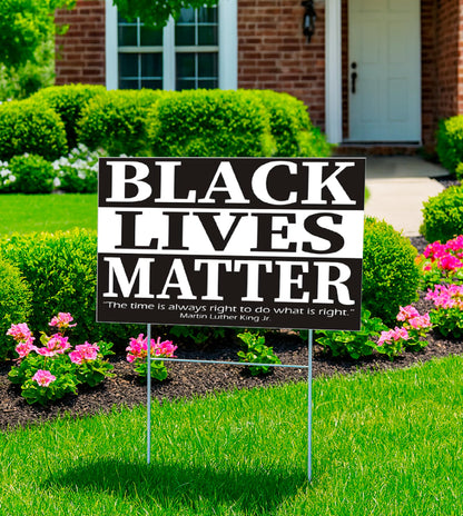 Black Lives Matter Yard Sign - In This House We Believe Yard Double sided Sign 12" x 18" inches - Corrugated Plastic with H Metal Stake