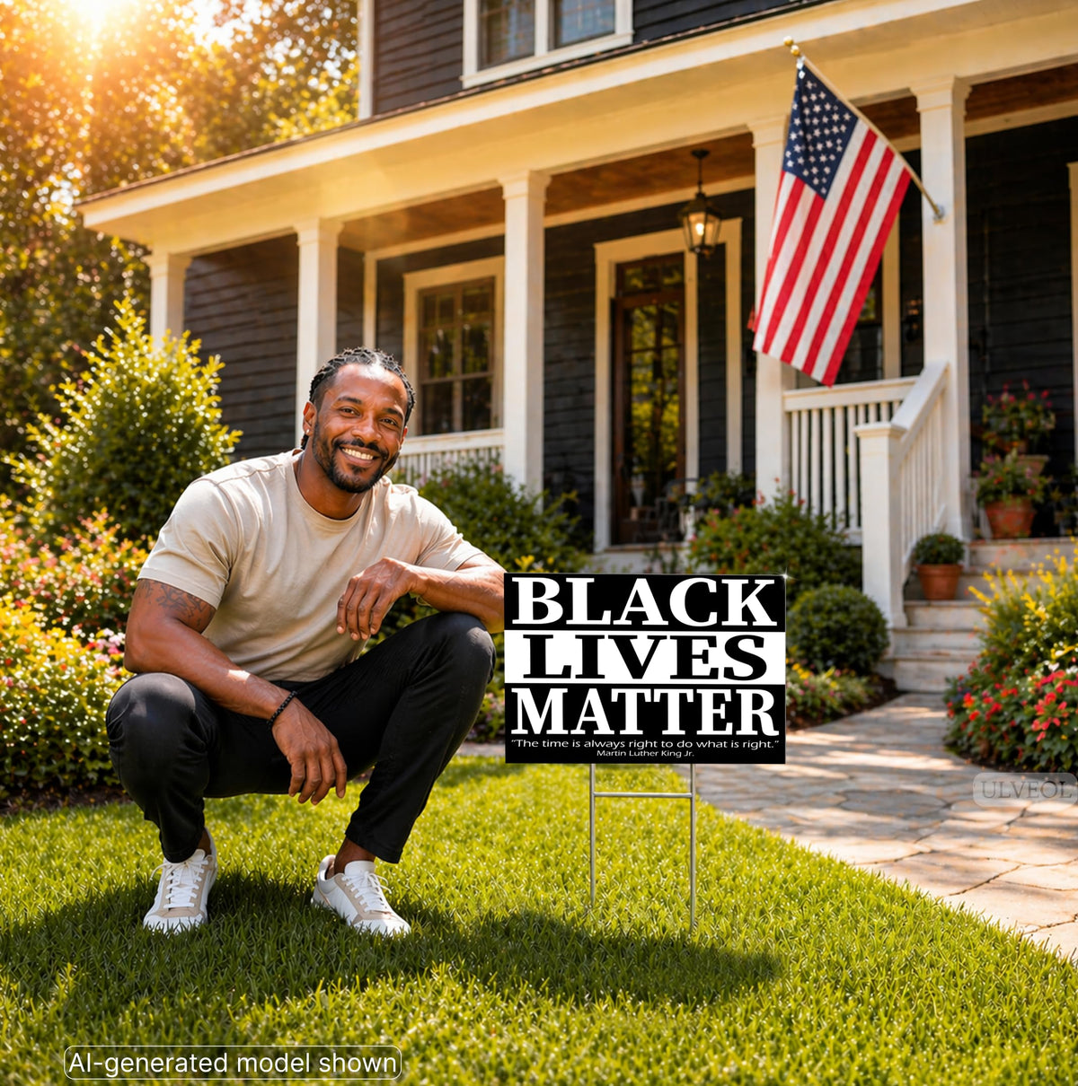12x18 in Black Lives Matter In This House We Believe Yard Sign – Double-Sided with Stake