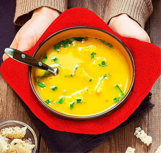 ULVEOL Set of 2 Red Microwave Hot Pads - Pot Holders