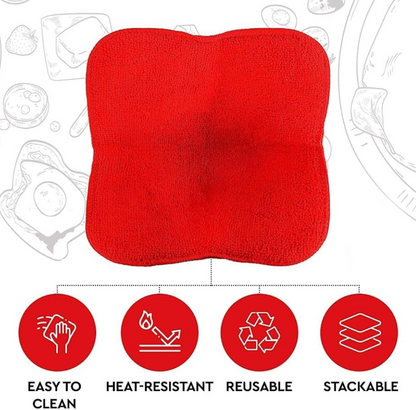 ULVEOL Set of 2 Red Microwave Hot Pads - Pot Holders