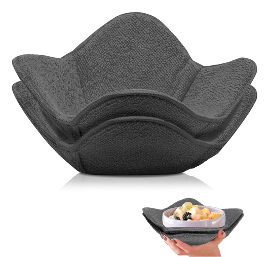 ULVEOL Set 2X Gray 7" sq. x 4" H Bowl Holders - Polyester