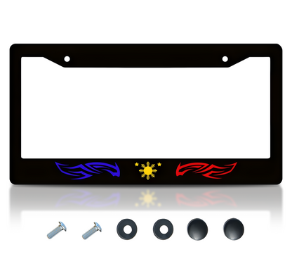 6x12.25 Inch License Plate Frame Philippines Star Tribal - Auto Parts License Plate Frame Decorative
